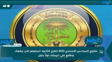 نتائج السادس الإعدادي 2025 الكرخ الثانية: استعلم الآن برقمك واطّلع على نتيجتك أولاً بأول